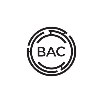 BAC letter technology logo design on white background. BAC creative initials letter IT logo concept. BAC setting shape design
