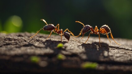 Canvas Print - Ants Utilizing Complex Chemical Signals to Communicate and Navigate