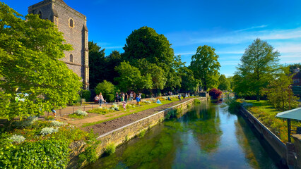 Wall Mural - Westgate Gardens and Riverside walk in Canterbury is a great place to relax - travel photography in United Kingdom