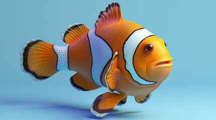 Wall Mural - A clownfish in aquarium