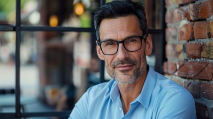 Poster - The smiling man in glasses