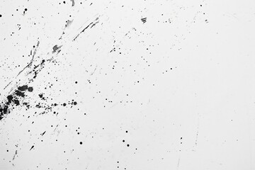 Wall Mural - Abstract White Background with Black Ink Splatter