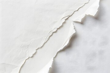 Poster - White Torn Paper Texture Background