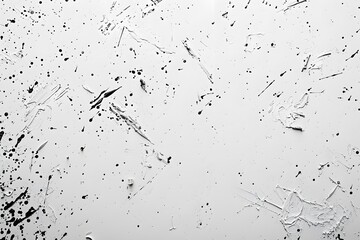 Wall Mural - Abstract Black Ink Splatters on White Background