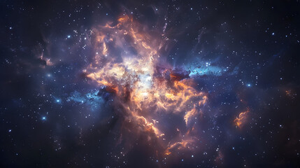 Wall Mural - nebula gas cloud in deep outer space