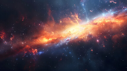 Wall Mural - nebula and galaxies in space. abstract cosmos background