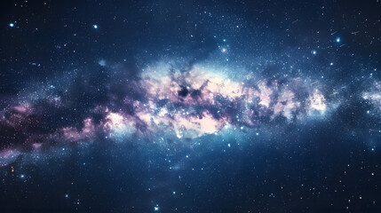 Wall Mural - night sky - universe filled with stars, nebula and galaxy