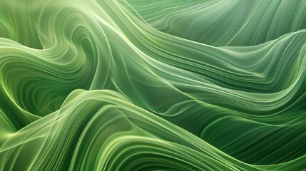 Wall Mural - Abstract wallpaper background with green wavy lines