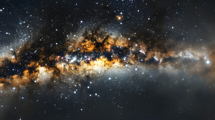 Wall Mural - panorama milky way galaxy with stars and space dust in the universe