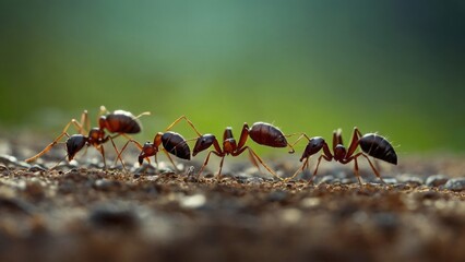 Canvas Print - The Complex Interactions Between Different Species of Ants in the Same Ecosystem