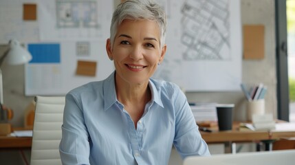 Wall Mural - The Confident Female Architect