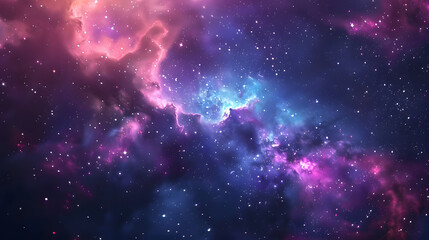 Wall Mural - space background with stardust and shining stars. realistic colorful cosmos with nebula and milky wa