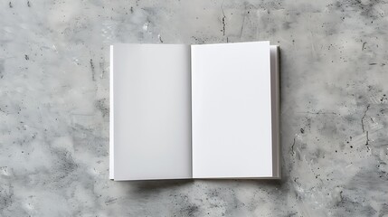 Poster - Blank portrait mockup paper brochure magazine isolated on gray changeable background  white paper isolated on gray : Generative AI