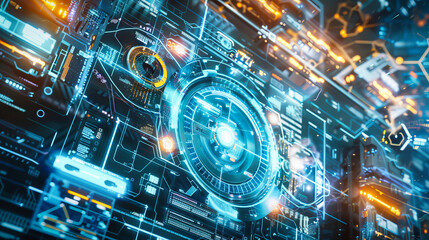 Poster - Abstract generic hologram interface