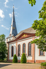 Wall Mural - View at the Church of Saint Peter and Paul in the streets of Bad Camberg - Germany