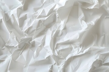 Canvas Print - Close Up Crumpled White Paper Texture