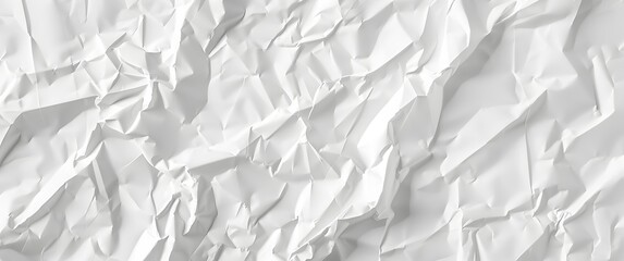 Poster - Hyperrealistic Crumpled White Paper Texture