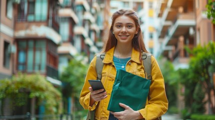 Poster - Young student with backpack