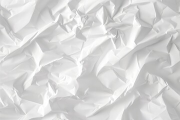 Wall Mural - Crumpled White Paper Texture Background