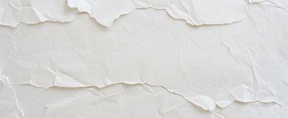 Sticker - White Crumpled Paper Texture Background