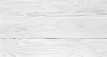 Poster - White Wooden Floor Texture Background - Top View