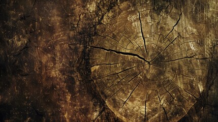 Poster - Vintage background of tree stump texture