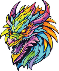 Dragon clip art vector illustration