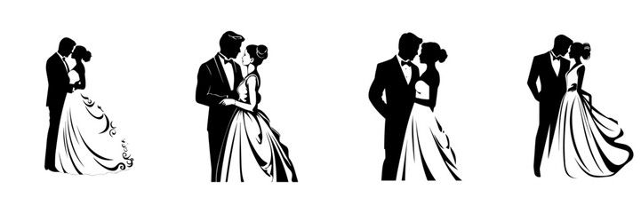 Poster - Hand drawn sketch of wedding couple 