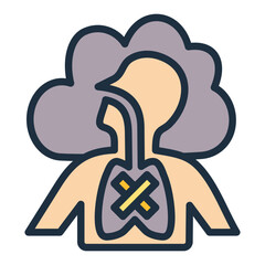 Wall Mural - Respiratory Hazard Icon