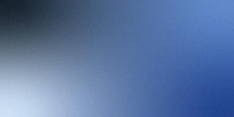 Aufkleber - Abstract Vintage Dark blue to silver Gradient with rough, grain, noise, bright spots texture .  Color gradient, ombre with Rough grainy noise Glow light shine. Blue soft light dark backdrop cover 