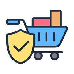 Canvas Print - Shop Safely Icon