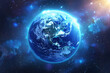 © avaye - Background - glowing planet earth in the space