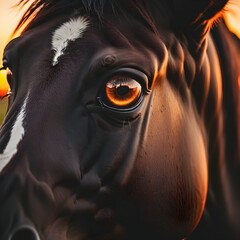 Wall Mural - close up of a horse