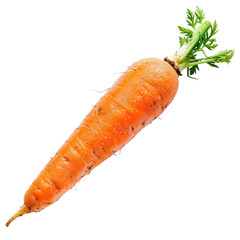 Wall Mural - [Transparent Background PNG]Fresh single carrot on white