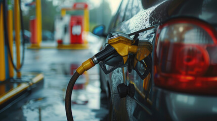 Wall Mural - Close-Up Gasoline Fueling Station Banner