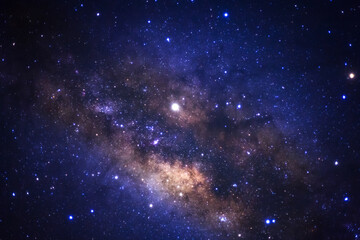 Wall Mural - the center of milky way galaxy with stars and space dust in the universe