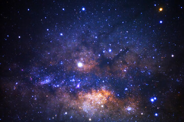Wall Mural - the center of milky way galaxy with stars and space dust in the universe