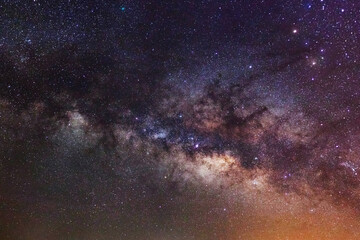 Wall Mural - the center of milky way galaxy with stars and space dust in the universe