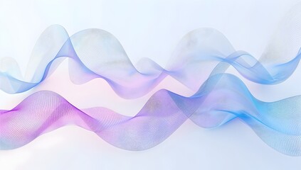 Wall Mural - abstract background with wavy lines in blue and purple colors, vector illustration, simple shapes, gradient of light skyblue to white, elegant and minimalistic design, no text or objects, smooth curve