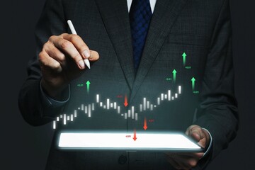 Sticker - Stock marketing investment graph remix