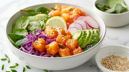 Wall Mural - The delicious poke bowl