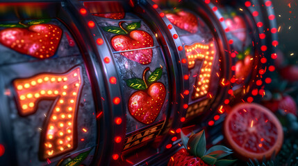 Wall Mural - Casino Slot Machine Spin Machine Illustration