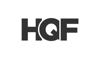 Poster - HQF logo design template with strong and modern bold text. Initial based vector logotype featuring simple and minimal typography. Trendy company identity.