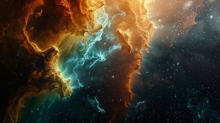 Wall Mural - nebula, a vast cloud of gas and dust in space, with vibrant colors and intricate details.