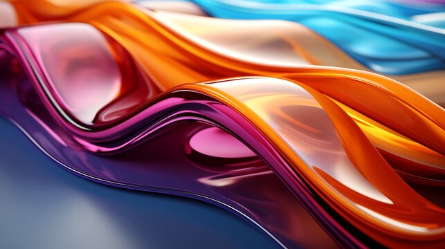 **3D render of an abstract background with bold colors and receded glass textures- Image #3 @BAN ME?