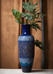 Wall Mural - old vintage clay pot with a beautiful pattern. ai generative