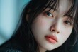 © anatolir - High-resolution photo capturing the delicate features and introspective gaze of a young asian woman