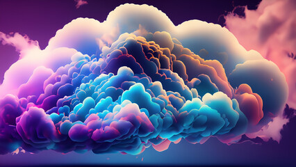 Abstract organic cloud shaped design