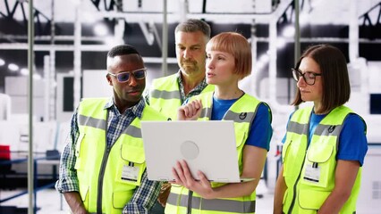 Wall Mural - Factory Worker Osha Inspection