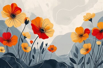 Fototapete - Floral design or flower arrangement is the art of using plant material and flowers to create an eye-catching and balanced composition or display.